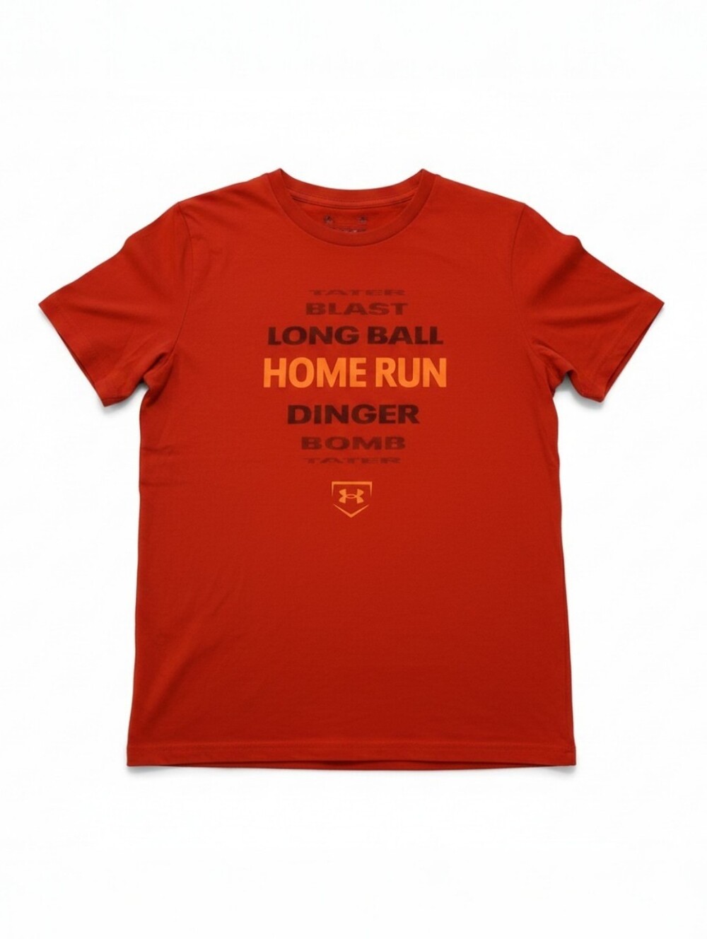 Under Armour Red HeatGear Performance Baseball Youth Short Sleeve Tee, EUC, XL Y